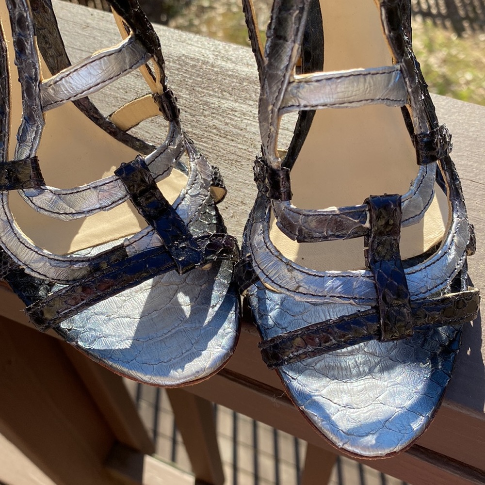 Alexandre Birman Python Strappy Sandals - image 3